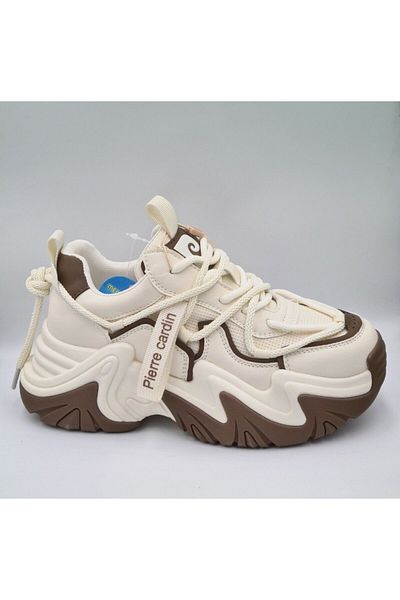 Pierre Cardin 11131 Model Beige Women's Sneaker - Thick Sole and Anatomical Insole