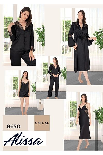 Mod Collection 7ZTA7GRP7.4.025 Set de zestre din satin pentru femei 7ZTA7GRP7.4.025