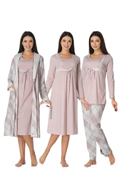 Effortt 8086 Γυναικεία Πούδρα Χρώμα 4 τεμαχίων Σετ νυχτικών εγκυμοσύνης