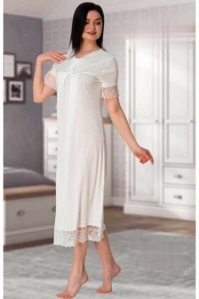 ByLohusa Effort Ecru нощница за бременни