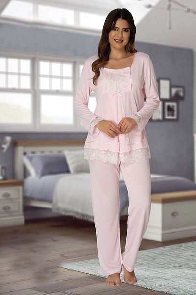 Effort Pijama Σετ πιτζάμες εγκυμοσύνης Pink Effort 3045