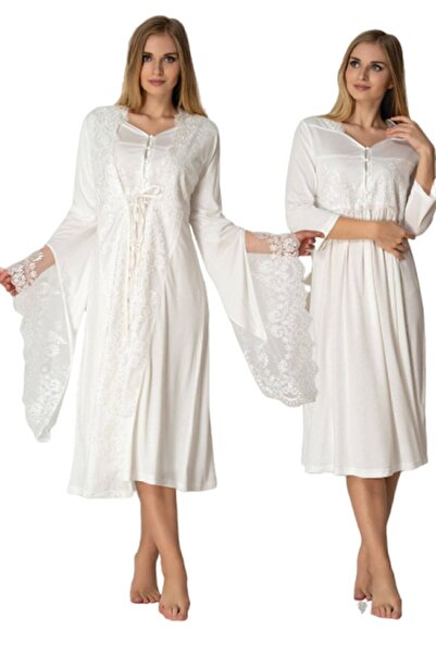 Effortt طقم ثوب نوم للحوامل بأكمام واسعة من إيفورت إكرو 3010