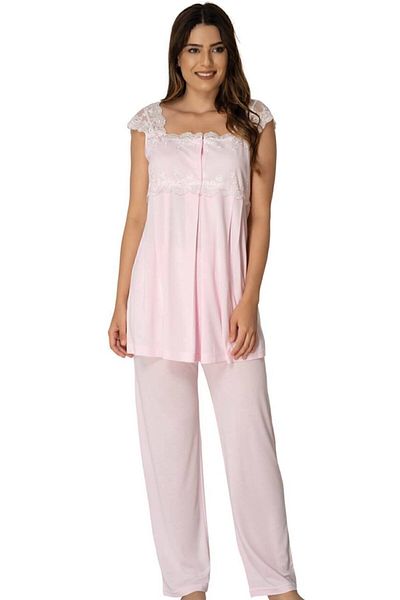 Effort Pijama Γυναικείο Σετ Πιτζάμα εγκυμοσύνης Pink Effortt 2303p Ροζ