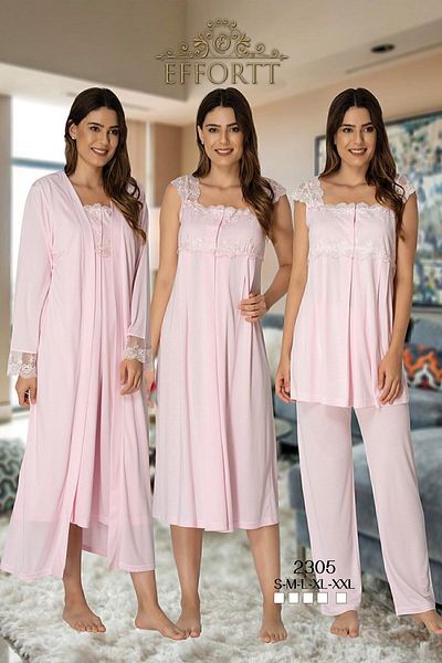 Effort Pijama Σετ εγκυμοσύνης με δαντελένια μανίκια