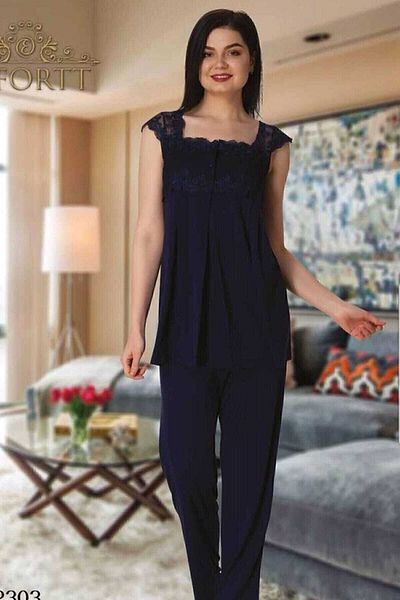 Effort Pijama Pregnant Effort Maternity Pajama Set Navy Blue 2303