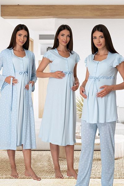 Effortt 6016 Blue Maternity Set