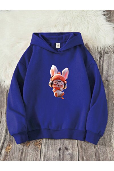 YUNAYT Štampana dečija dukserica sa kapuljačom