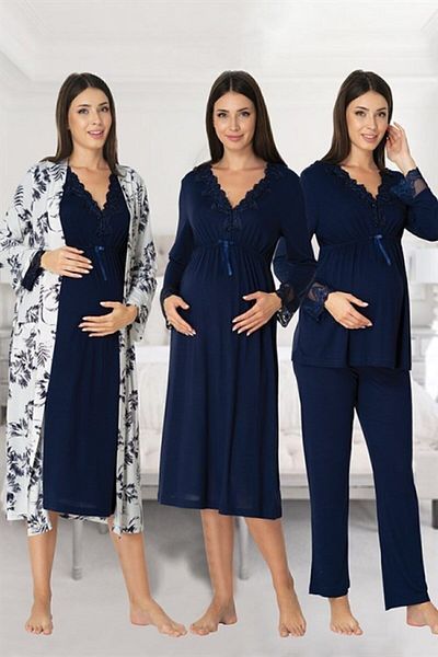 Effort Pijama Freya Effort Maternity Maternity Dressing Gown Nightgown Pajama Set Set of 4