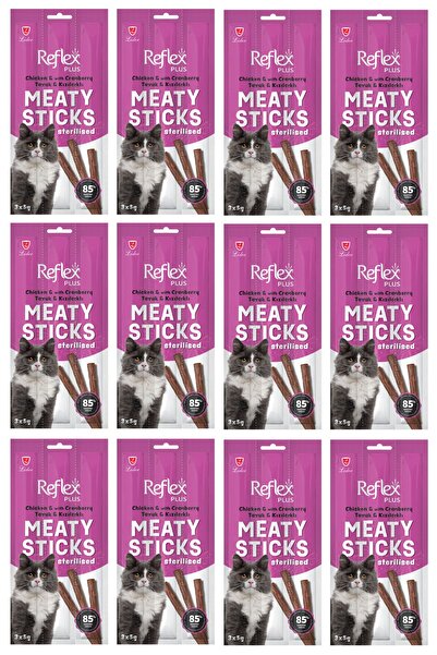 Reflex Yetişkin Kısırlaştırılmış Kediler İçin Tavuklu ve Kızılcıklı Ödül Çubu...