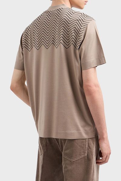 Emporio Armani Ανδρικό βαμβακερό μπλουζάκι με λαιμόκοψη - κανονική εφαρμογή 6D1T91 1JOSZ 0144