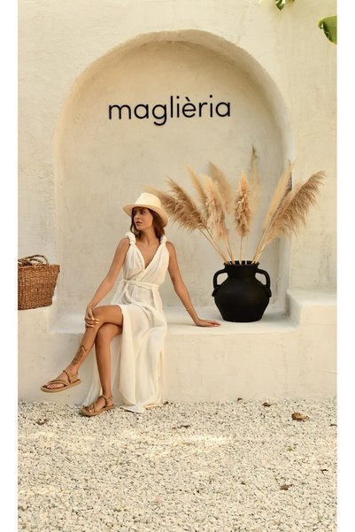 Minimalovist.Co Bohemian Organic Knitted Summer Dress Off-White