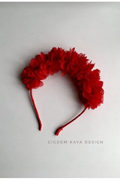 çiğdem kaya design Kirmizi halime tacı , lohusa tacı , gelin kına tacı