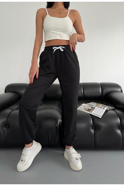 only moon Îmbrăcăminte pentru femei Pantaloni de trening cu talie înaltă din lycra cu 2 fire