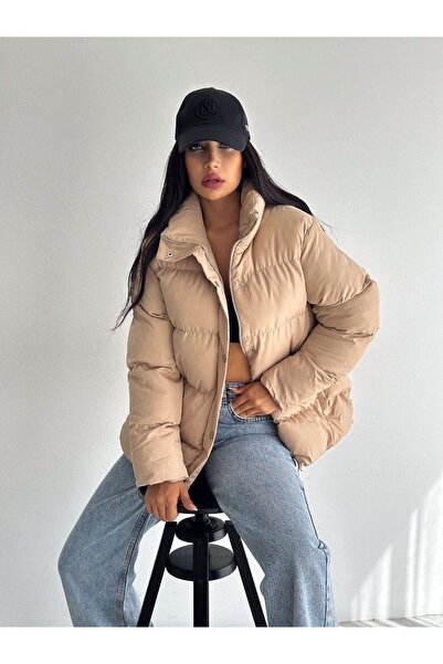 msm fashion Jachetă de puf pentru femei - cu fermoar și buzunare