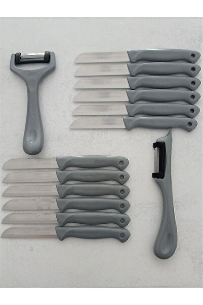 Solingen 12'li Meyve-sebze-doğrama Bıçağı Ve 2'li Soyacak 14'lü Set Gri