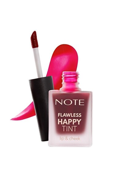 NOTE Flawless Happy Tint Lip & Cheek Dudak Ve Yanak Renklendirici Likit Allık - 03 Sweet Pink - Pembe