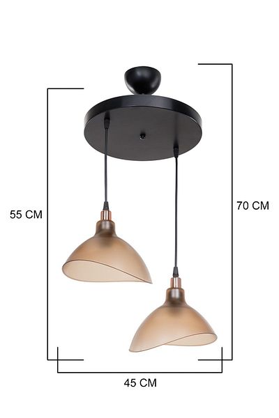 AG LightDesign Honey Color Chandelier Pendant Lamp - Bedroom, Living Room, Kitchen and Hallway Lamp