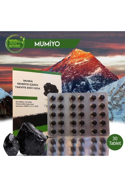 MUMİA MUMİYO İÇEREN TAKVİYE EDİCİ GIDA Mumiyo 30'lu Tablet