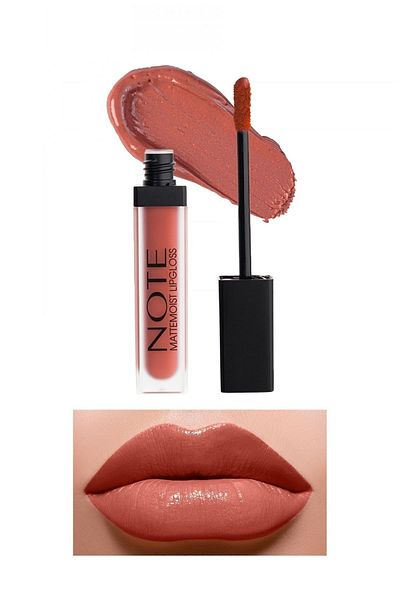 NOTE Mattemoist Lipgloss Semi Matte Satin Finished Liquid Lipstick 402 Matte Kiss -Nude