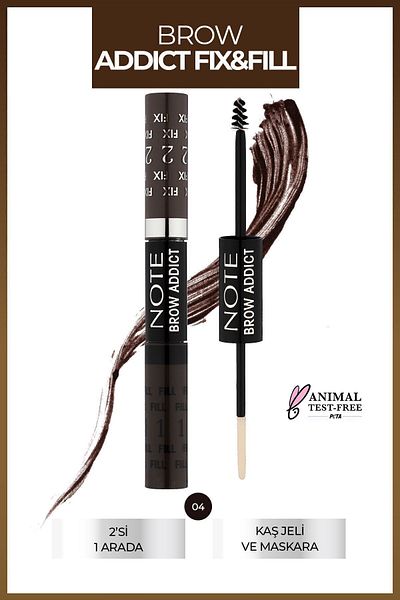 NOTE Brow Addict Fix&Fill 04 - Eyebrow Shadow and Mascara in 1