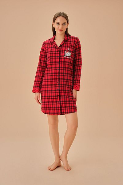 SUWEN Comfortable Cut Cozy Shirt-Nightwear Set