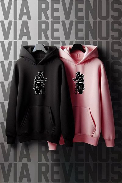Vordevia Φούτερ με στάμπα Biker Valentine's Oversize