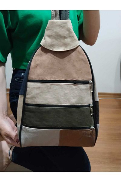 atter Rucsac din piele naturală din piele intoarsa