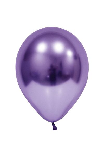 HBK Balon 15 Pieces - 12" Chrome Purple Color Balloon (30 Cm Diameter)