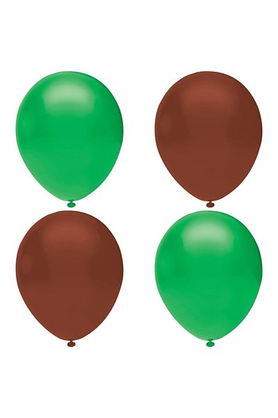 HKNYS Brown Green Pastel Latex Balloon - 5 Pieces