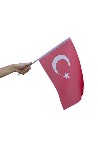 HKNYS Raşel Kumaş Sopalı Türk Bayrağı (50x70 cm)