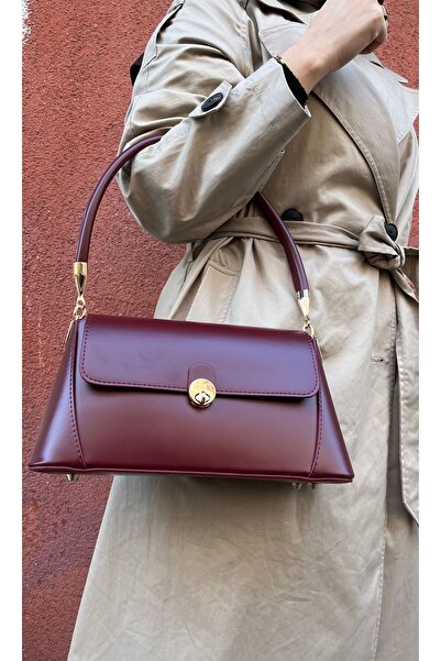 Grandcollection Жіноча сумка через плече нового сезону бордового кольору