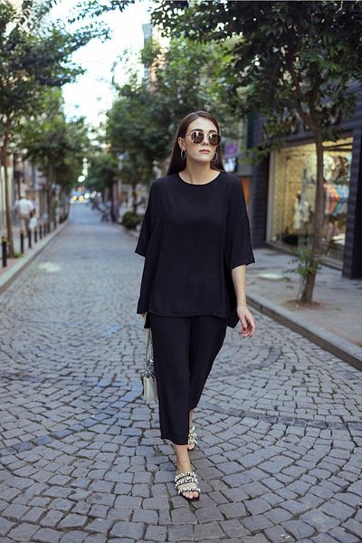 soBasic Set Dublu Confort din Viscoza In Negru
