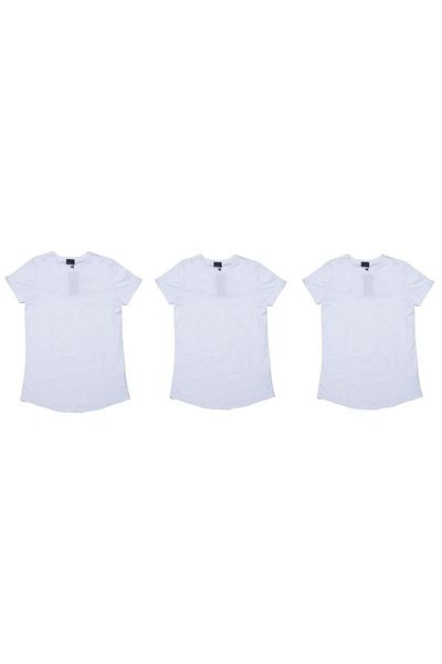Bando Men's White T-Shirt - 3-Piece Short Sleeve Set