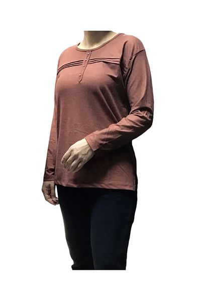 ECE GİYİM High Viscose - Εποχιακή Απλή Μαμά Μπλούζα