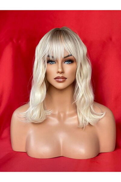 Fenomen Peruk Luxury Kısa Dalgalı Ombreli Peruk Model