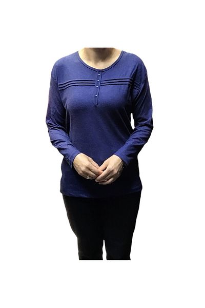ECE GİYİM High Viscose - Εποχιακή Απλή Μαμά Μπλούζα