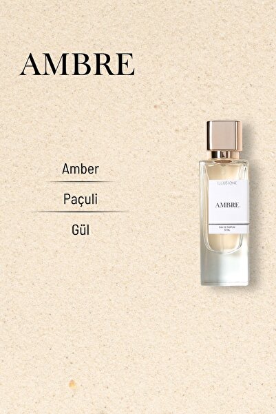 ILLUSIONE FRAGRANCE Ambre Edp Kadın Seyahat Boy Parfüm 10ml | Amber-paçuli-gül | Bergamot, Sedir, Karanfil, Vetiver