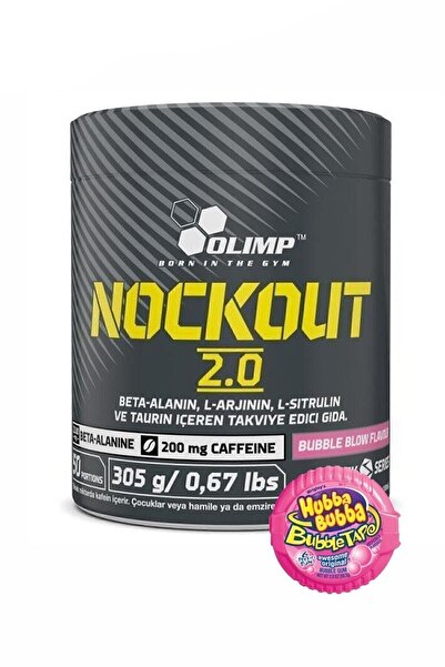 Olimp Nockout 2.0 Sakız Aromalı 305 Gr Arjinin Taurin Kafein Beta Alanin Karabiber Ekstresi