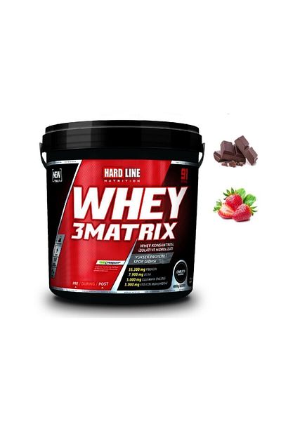 Hardline Whey 3matrix Protein Powder 4000 gr Strawberry