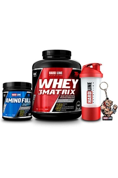 Hardline Whey3 Matrix 2300 gr Lemon Chessecake Amino Full Shaker Protein Bcaa Amino Acid