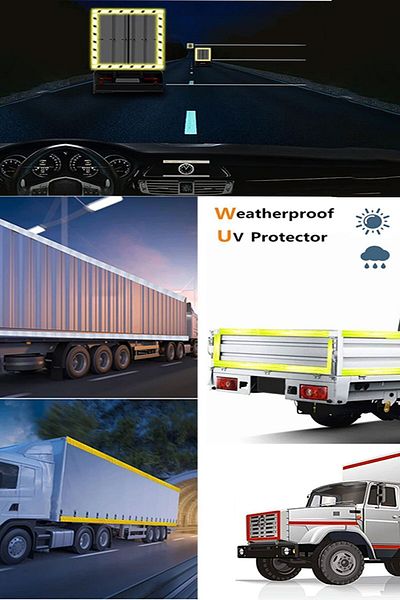 Badem10 Tuvturk Approved White Reflective Highlighter Strip Tape - 1 Meter, 5 cm Certificated Warning Tape