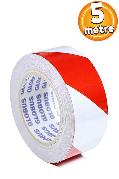Badem10 5 Mt Reflective Vehicle Warning Tape - Auto Truck Exterior Accessory, Highlighter Strip Tape (RED-WHITE)
