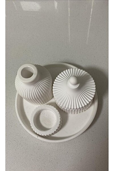 Lumira Home Beyaz Renk Özel Tasarım Kokulu Mum Ve Vazo Aksesuar