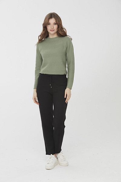 Desen Triko Pantaloni de damă negri