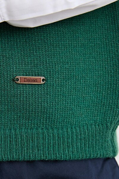 Desen Triko Men's V-Neck Thick Classic Wool Sweater