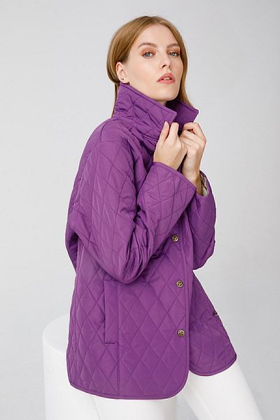 Desen Triko Women's Quilted Araki Jacket 1-6 Purple