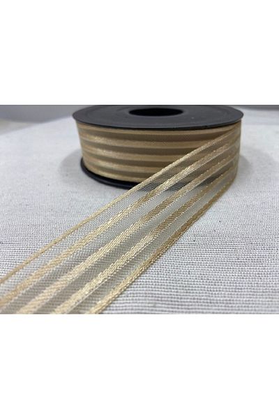 Benim Marifetlerim Hilton Chiffon Gold Ribbon - 20 Meters