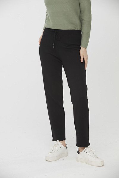 Desen Triko Pantaloni de damă negri