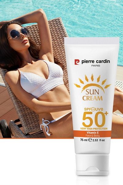 Pierre Cardin كريم الحماية من الشمس 50+ SPF حماية عالية جدًا - 75 مل