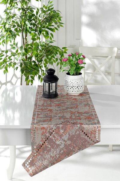 ÖZENEV Runner Amerikan Servis Masa Örtüsü 40x140 Cm Çift Taraflı Turuncu